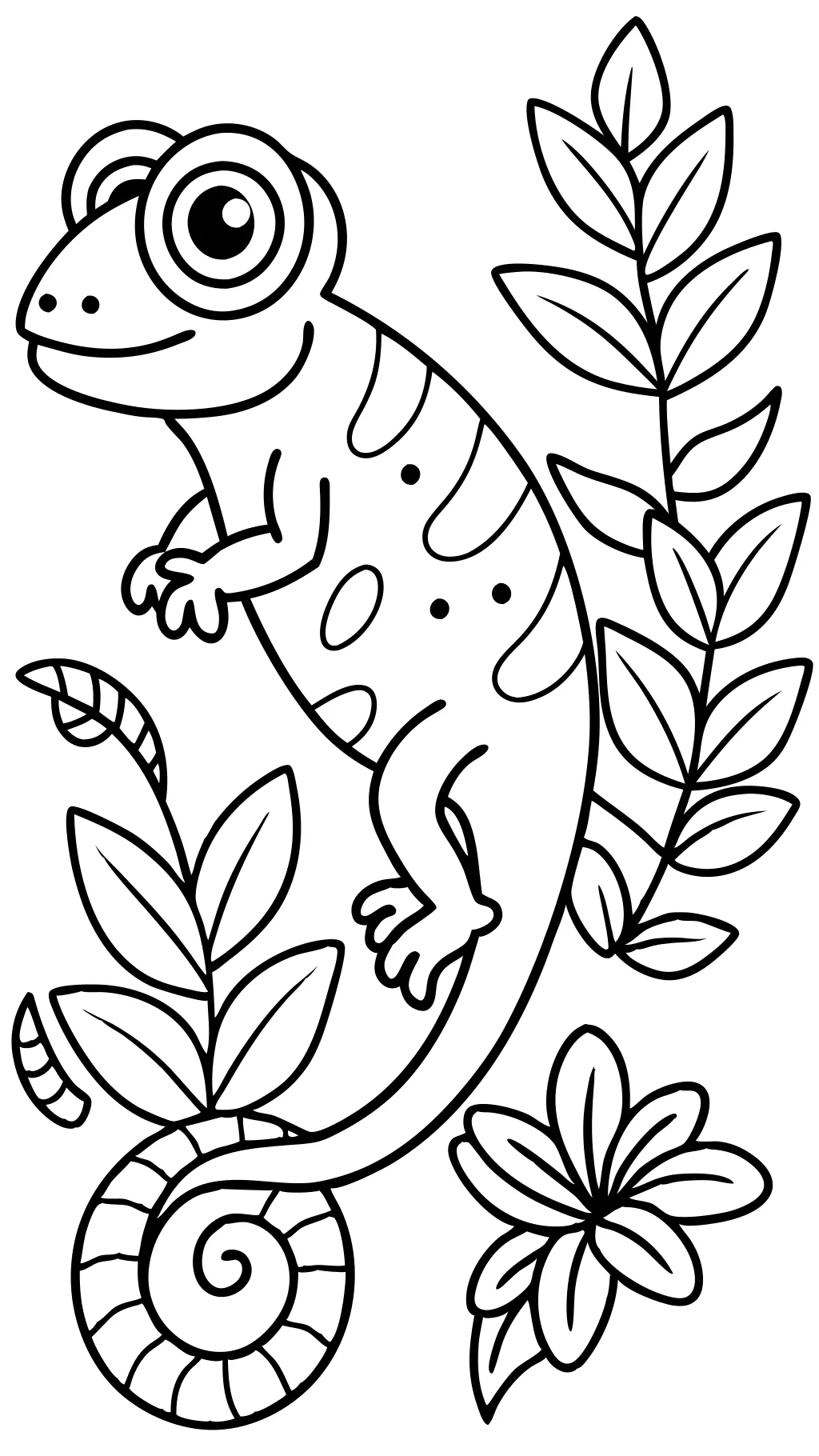 pages à colorier caméléon